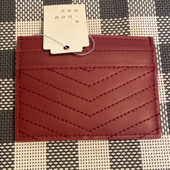 A New Day Burgundy Card Holder - Picture 1 of 1